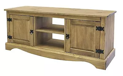 Mexican Pine Corona 2 Door Flat Screen Tv Unit Stand Cabinet  • £111.99