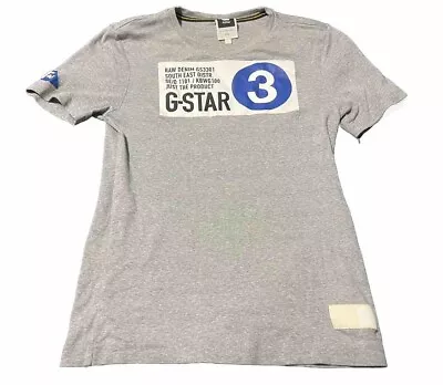 G-Star Raw Denim Originals Short Sleeve T-Shirt Grey Mens Size Size Medium • $13