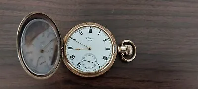 £17 • Buy Waltham 1908 Full Hunter  Pocket Watch. 7 Jewel..Spares Or Repair.