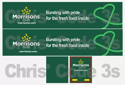 Code 3 Adhesive Vinyl Trailer Decal - Morrison’s Pride Livery - 1/50 1/76 1/148 • £10