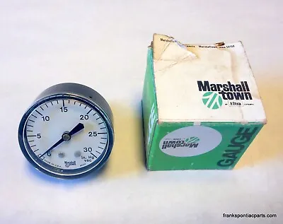 Vintage New Marshall Town 2  Vacuum Gauge 30 Inches Of Vacuum Steam Punk • $19.95