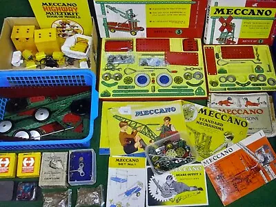 Vintage Meccano Set 1 & 3  Lot Parts • £120