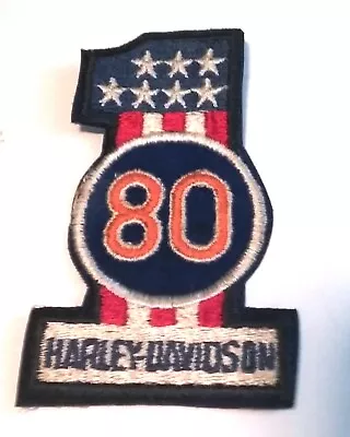 Vintage Harley-Davidson Motor Cycles 80 #1 Shaped Embroidered Patch Iron On • $12.79