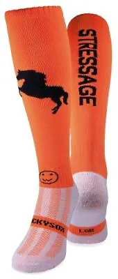 WackySox Stressage Bright Orange Equestrian Riding Socks • £9.95