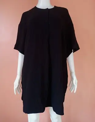 Marimekko Button Front  Marrakech  Tunic Dress Black  Size 40 • $75