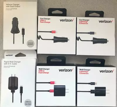 Original Verizon Wall Charger Or Car Charger For Micro USB USB-C Iphone • $8.49