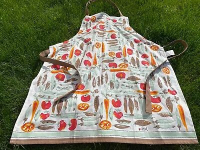 NWOT 🍅🫛 (Crate & Barrel) VERA 🐞 Neumann VEGETABLE GARDEN Bib Apron 🌽🥕 NWOT • $60