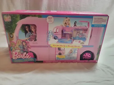 New Mattel Barbie 3 In 1 Pop Out Dream Camper Pink RV Bus Home Vehicle Truck Set • $109.99