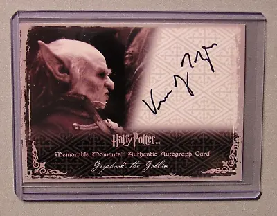 $75 • Buy Harry Potter-Verne Troyer-Griphook-Cinema-Movie-Signed-Signature-Autograph Card