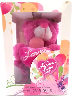 Love's Baby Soft Perfume Cologne Pink Heart Bear Plush .69 Fl.oz. Vintage • $22