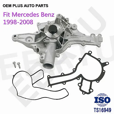 Water Pump For Benz 01-05 C280 C320 CLK320 E430 ML350 CLK500 S430 S350 W/2 Hose • $44.88