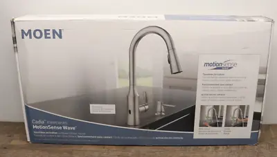 Moen 87869EWSRS Cadia MotionSense Wave Touchless Kitchen Faucet Open Box • $89.99