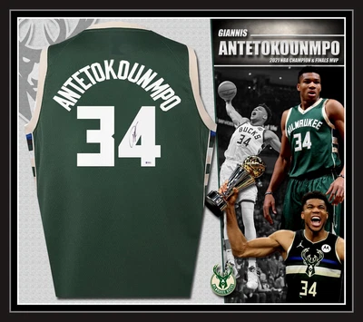 $299.95 • Buy GIANNIS Antetokounmpo Milwaukee Bucks Signed & Framed Jersey (Beckett BAS)