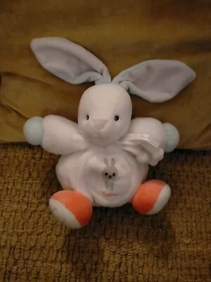 KALOO Chubby Rabbit Bunny Blue White Soft Toy Comforter Plush VGC 💙 • £16