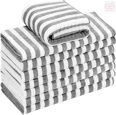Gryeer 8 Pack Microfibre Tea Towels Super Absorbent Soft And Thick Kitchen 65 • £17.50