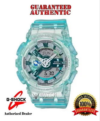 Casio G-Shock GMAS110VW-2A Translucent Skeleton Light Blue Analog-Digital Watch • $150