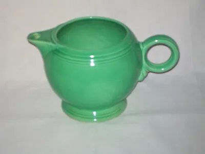 Vintage Green Fiestaware Pitcher / Jug With Unusual Ring Shaped Handle • $27.99
