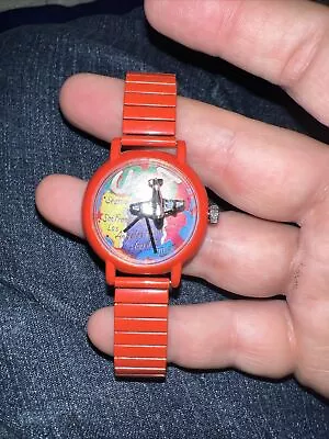 Vintage USA Map Bubble Wind-up Watch With Fly Over Plane  • $30