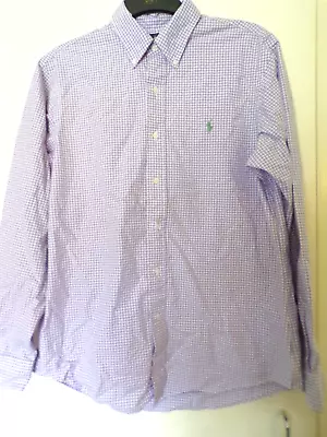 Ralph Lauren Long Sleeved Checked Shirt Size Large Good Cond • £4.99