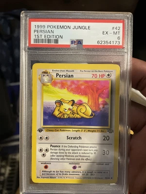 $0.99 • Buy 1999 Pokemon Jungle 1st Edition #42 Persian PSA 6 EX-MT