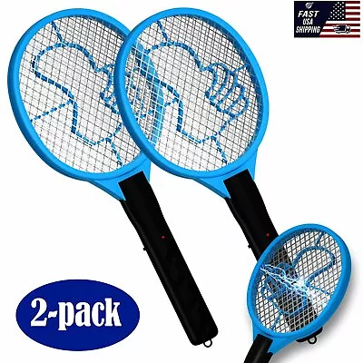 2Pcs YT Mosqutio Fly Zapper Racket 2800V High Volt Insect Swatter Instant Attack • $9.75