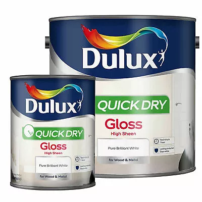 Dulux - Quick Drying Gloss Paint For Wood & Metal - All Colours & Sizes • £15.09