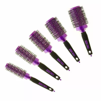 HAIRTOOLS HEAD JOG  PURPLE RADIAL Ceramic Ionic Brush 25MM 33MM 43MM50MM60MM • £7.95