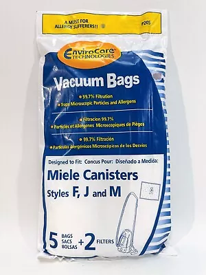 EnviroCare 5 Miele FJM Micro Filtration Vacuum Bags With 2 Filters • £9.63