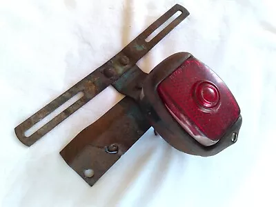 Vtg Orig GM Chevy StopRay Tail Light License Plate Bracket Patina Hot Rat Rod • $48