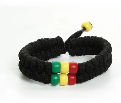 Rasta Bead Shoelace Bracelet • $4