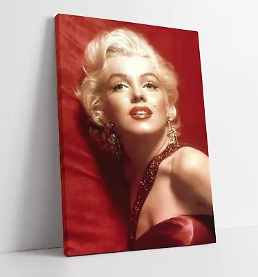 Marilyn Monroe Vintage Photograph Red -canvas Wall Art Print Artwork • £17.99