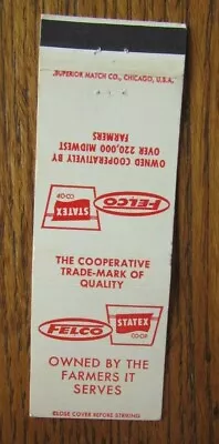 £5.72 • Buy Farm Related: Felco Fostoria Co-op Elevator (iowa) Matchbook Matchcover -f8