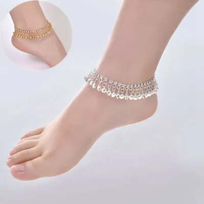 Ankle Chain Indian Payal Foot Chain With Bells Gold Silver 1Pc • $7.52