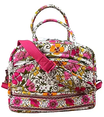 Vera Bradley Metropolitan Tea Garden Cotton Laptop Crossbody Bag Tote Purse • $45