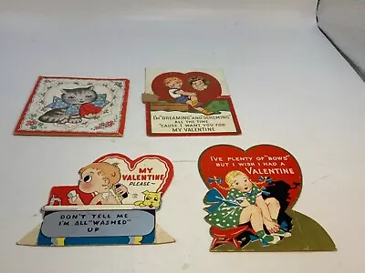 Vintage 1930’s Lot Of 4 Used VALENTINE'S DAY Cards • $25.99