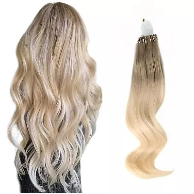 ABH AmazingBeauty Hair Micro Links Hair Extensions Human Hair Ash Brown Ombre... • $64.09