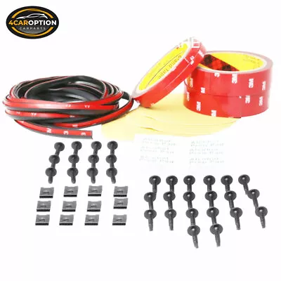 $16.99 • Buy Fits Front Side & Rear Lip Installation Hardware Kit Gap Trim + Screws + 3M Tape