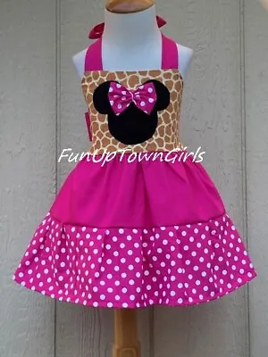 Girlscustom Boutique  Disney Birthday  Minnie Mouse Sweetheart Halter Dress • $38.99