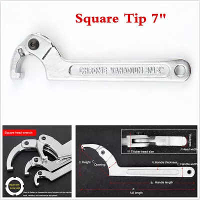 Adjustable 19-51mm Motorcycle Spring Bearing Hook Wrench Square C Spanner Tool • $17.99