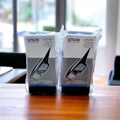 Lot Of 2 EPSON ELPGS03 Active 3D Glasses New In Box ELPGS03 • $89.99