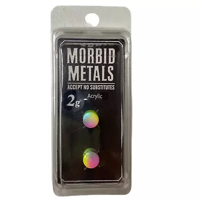 Morbid Metals Acrylic Iridescent Pink Yellow Green Plug 2g Ear Jewelry • $12