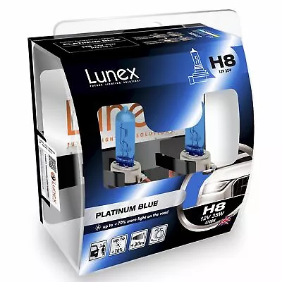 Lunex Platinum Blue H8 Car Headlight Bulb 4700K (Twin) • £13.13