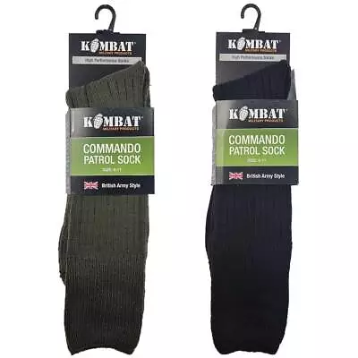 British Army Style Military Patrol Sock Combat Commando Thermal Size 6 To 11 • £7.95