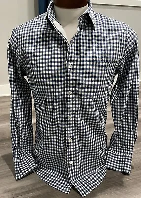 J. Crew X Thomas Mason Mens Blue Checkered Button Up Shirt Size S Slim • $24.55