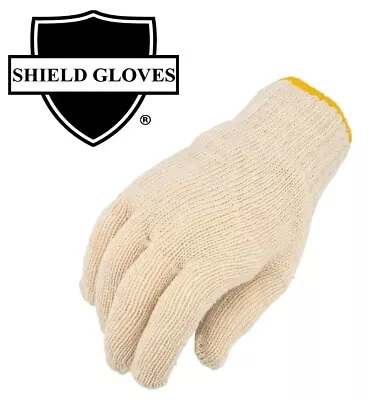 Cotton Blended String Knit Gloves - Men's Size - Tan - 300 Pairs • $84.44