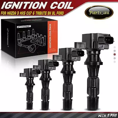 4x Ignition Coils For Mazda 3 MX5 CX7 6 Tribute BK BL Ford Escape 05-14 2.0/2.3L • $63.99