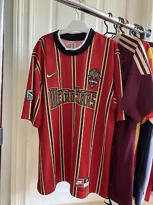 Metrostars 1998 Football Shirt Soccer Jersey Home Size XL Boys • $225