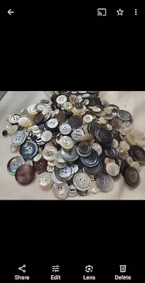 Mother Of Pearl Buttons Lot Assorted 500 Pieces ! Vintage Pink Carved Abalone  • $25.99