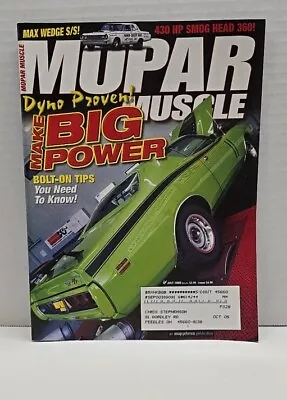 Vintage Mopar Muscle Magazine July 2000 Make Big Power Dyno Proven • $7.98