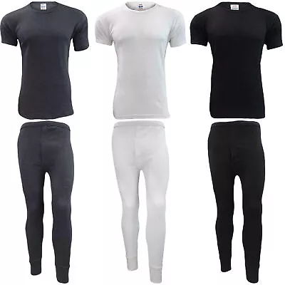 Mens Thermal Long Johns Full Set Top Bottom Baselayer Underwear Half Full Sleeve • £3.80